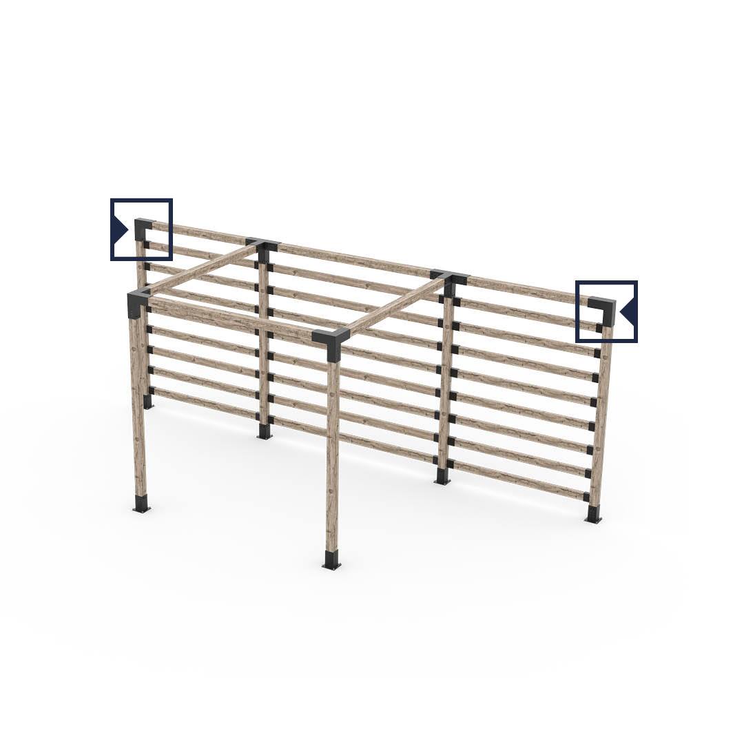 DUO L Bracket for 4x4 Wood Posts | 1 Pack
