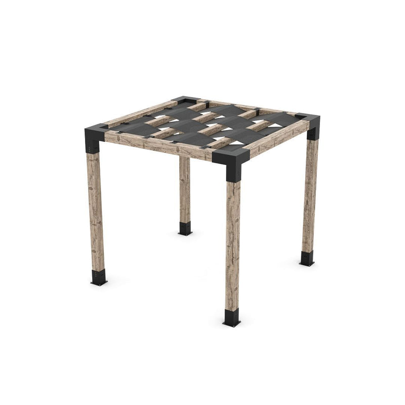 Pergola Kit with Wave Shades for 6x6 Wood Posts