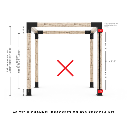 U Channel Privacy Wall Kit for 4x4 Wood Posts