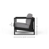 Modern Muskoka Slim 4 Piece Loveseat Set