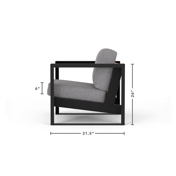 Modern Muskoka Slim 4 Piece Loveseat Set