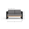 Modern Muskoka Slim 4 Piece Loveseat Set