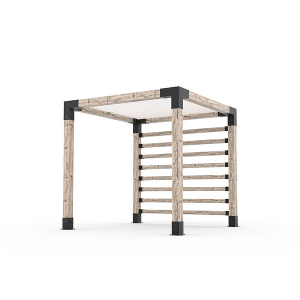 Pergola Kit with Post Wall for 6x6 Wood Posts _8x8_white