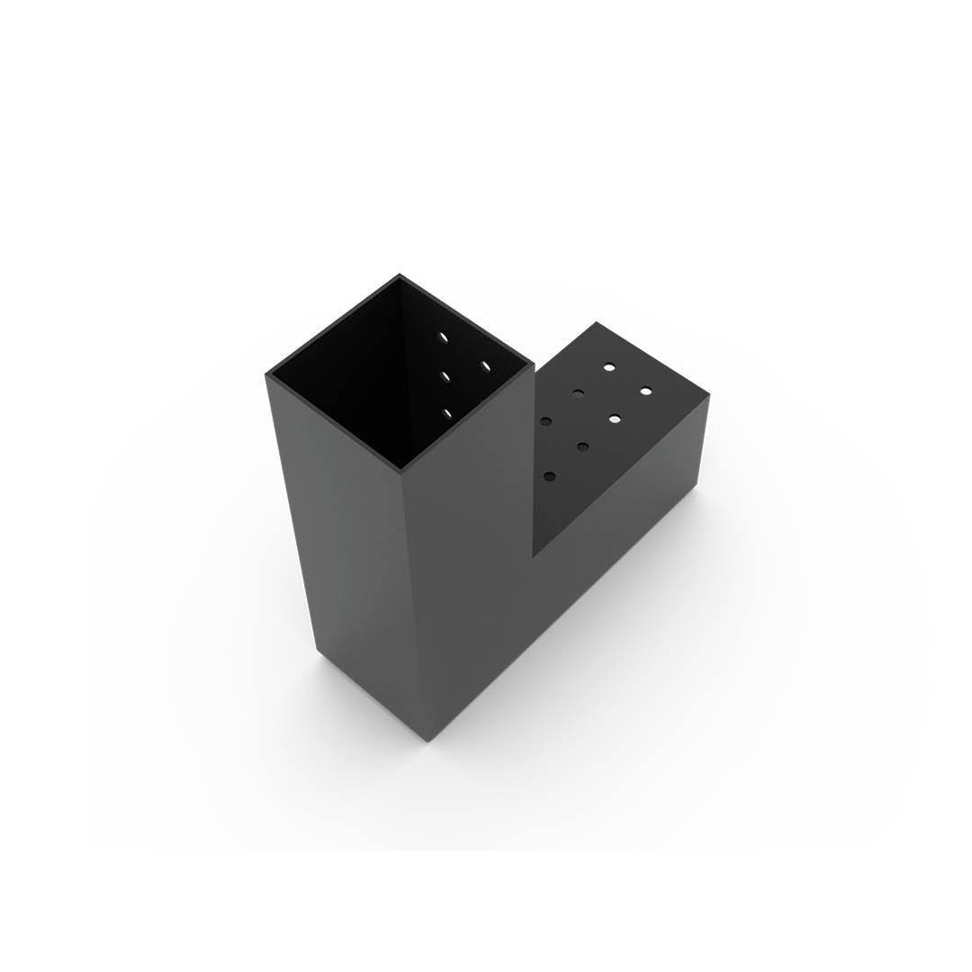 DUO L Bracket for 4x4 Wood Posts | 1 Pack 
