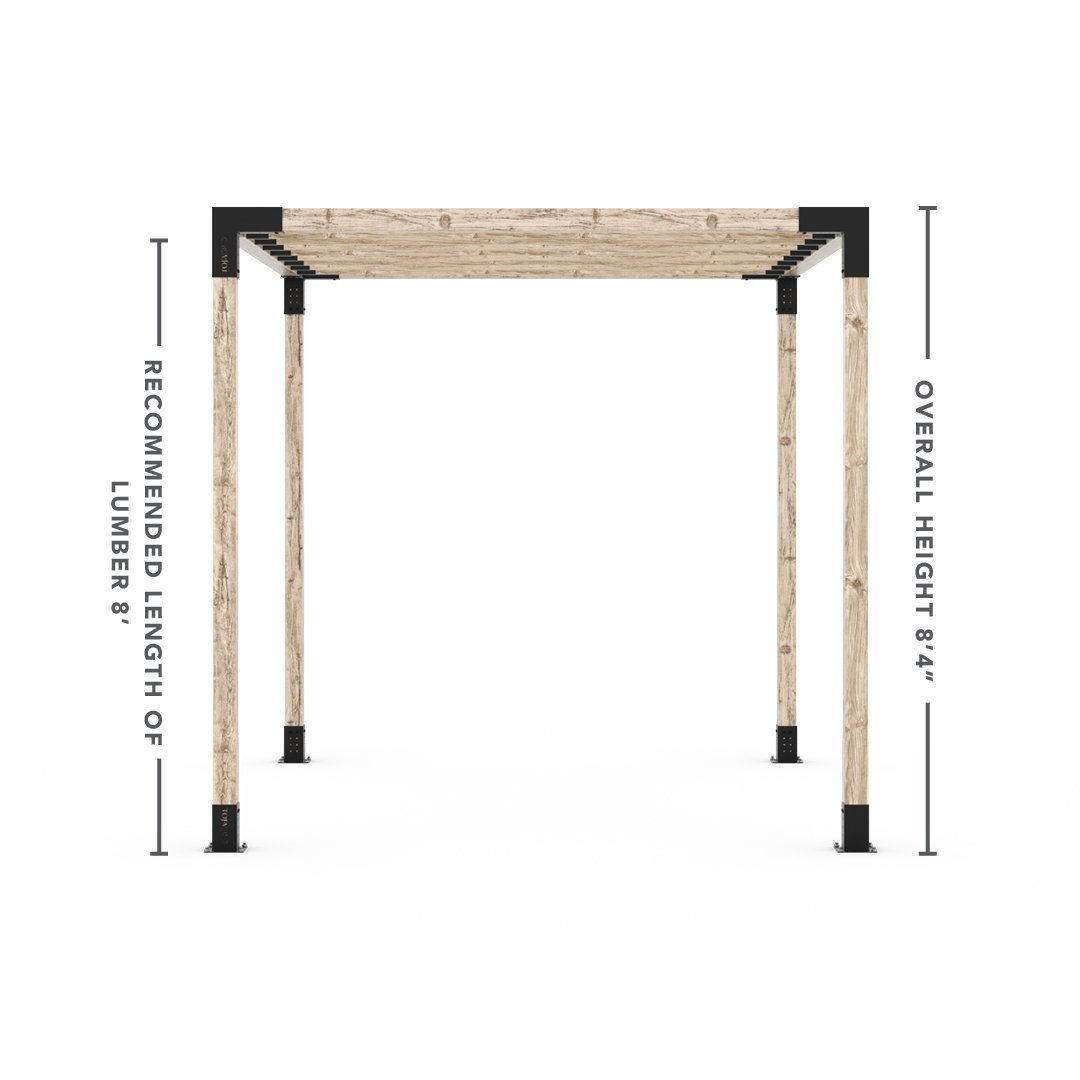 Pergola Kit for 4x4 Wood Posts with KNECT 2x4 Top Rafter Brackets
