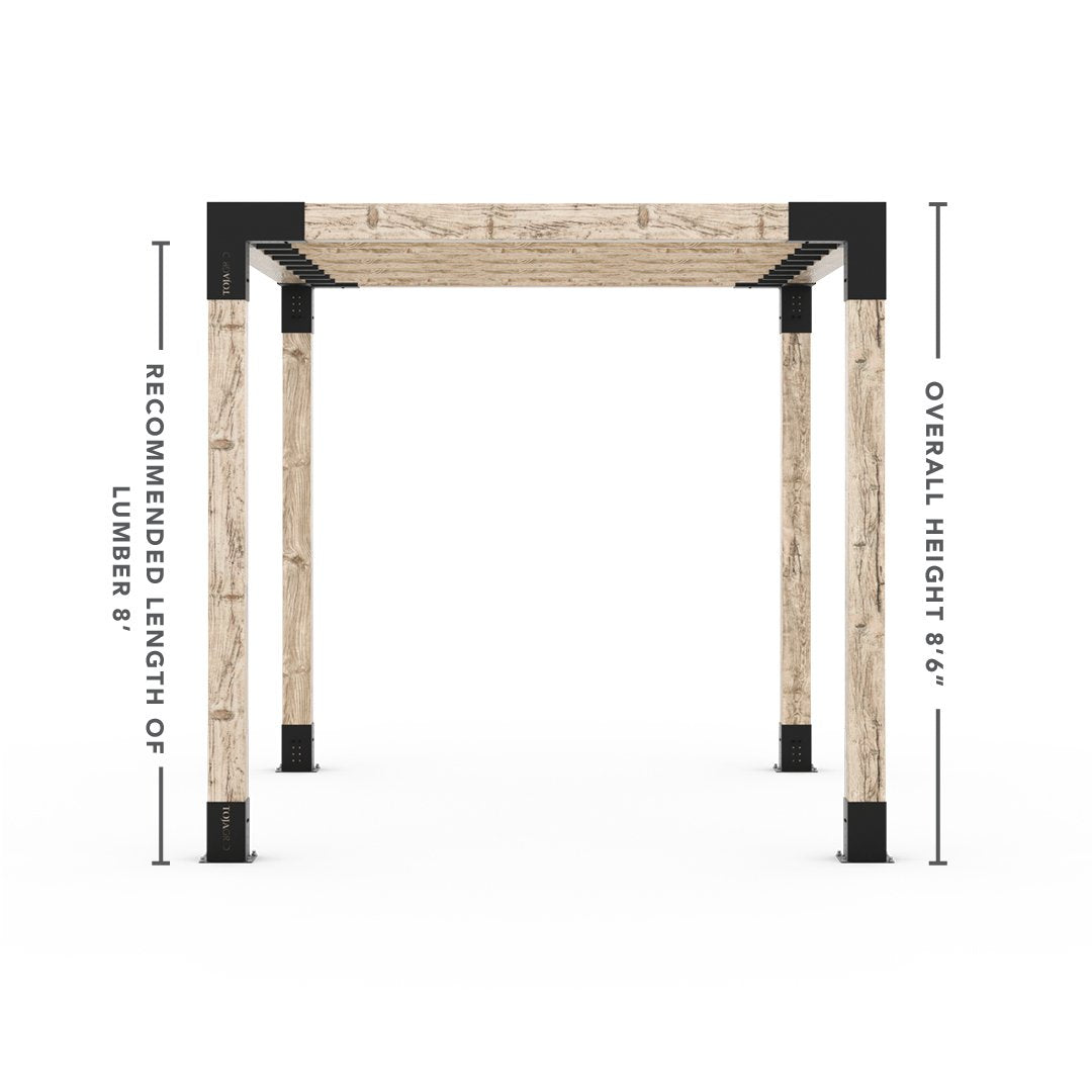 Pergola Kit for 6x6 Wood Posts with KNECT 2x6 Top Rafter Brackets