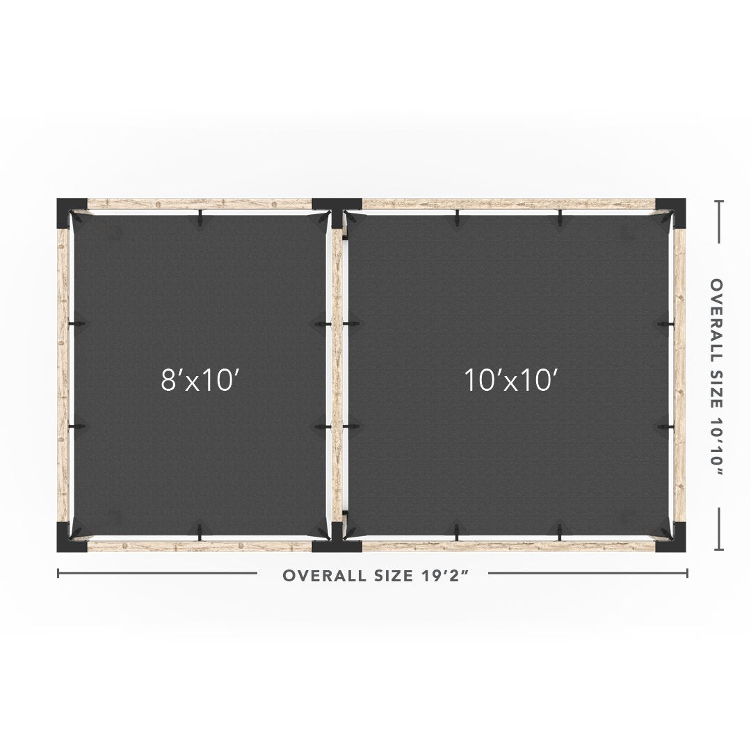Toja Grid Double Pergola _10x18_graphite _10x18_crimson _10x18_denim _10x18_white