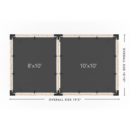 Toja Grid Double Pergola _10x18_graphite _10x18_crimson _10x18_denim _10x18_white