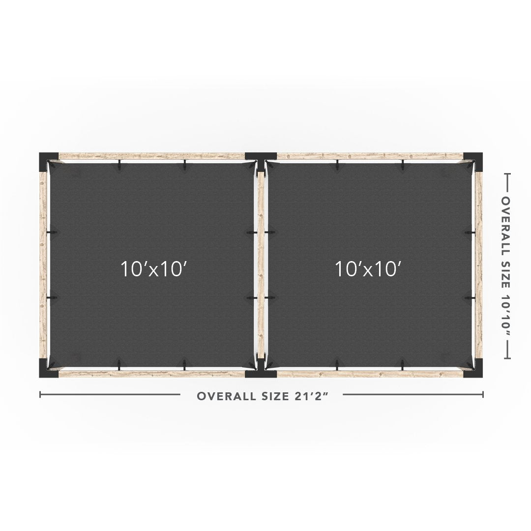 Toja Grid Double Pergola _10x20_graphite _10x20_crimson _10x20_denim _10x20_white
