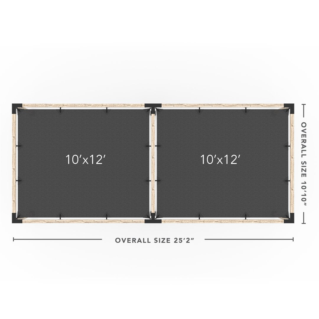 Toja Grid Double Pergola _10x24_graphite _10x24_crimson _10x24_denim _10x24_white