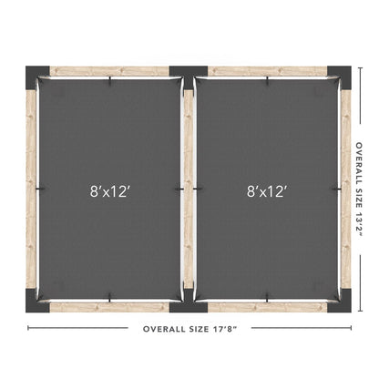 Toja Grid Double Pergola _12x16_graphite _12x16_crimson _12x16_denim _12x16_white