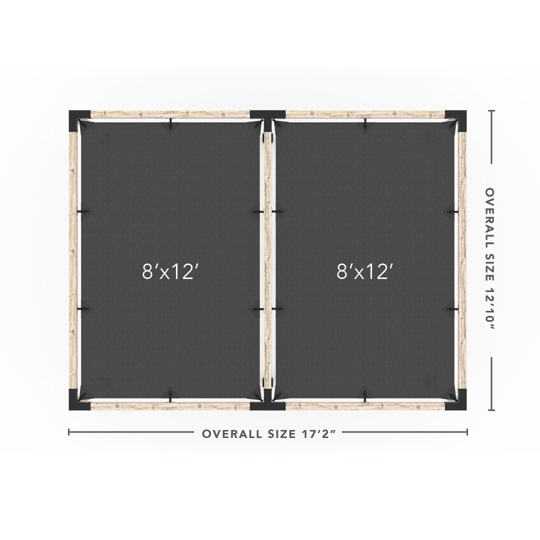 Toja Grid Double Pergola _12x16_graphite _12x16_crimson _12x16_denim _12x16_white