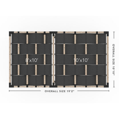 Toja Grid Double Pergola _10x18_graphite