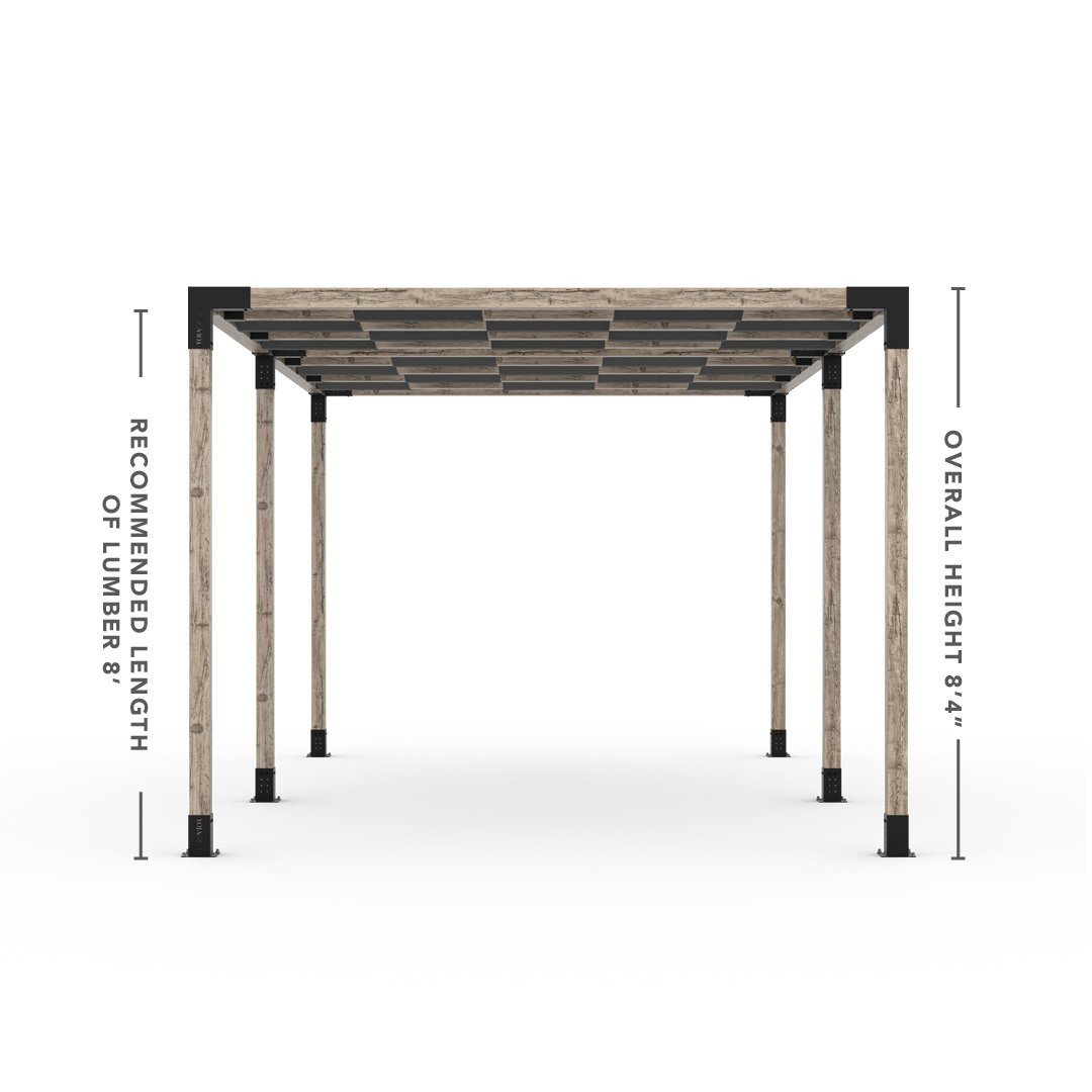 Toja Grid Double Pergola _10x18_graphite