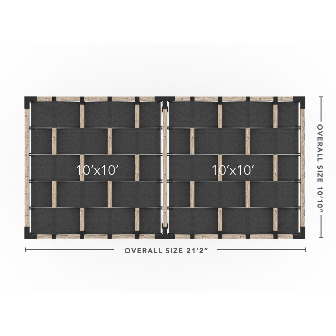 Toja Grid Double Pergola _10x20_graphite
