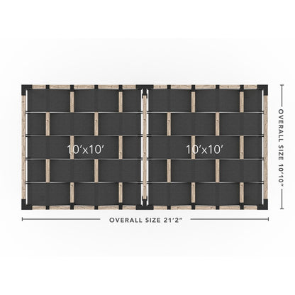 Toja Grid Double Pergola _10x20_graphite