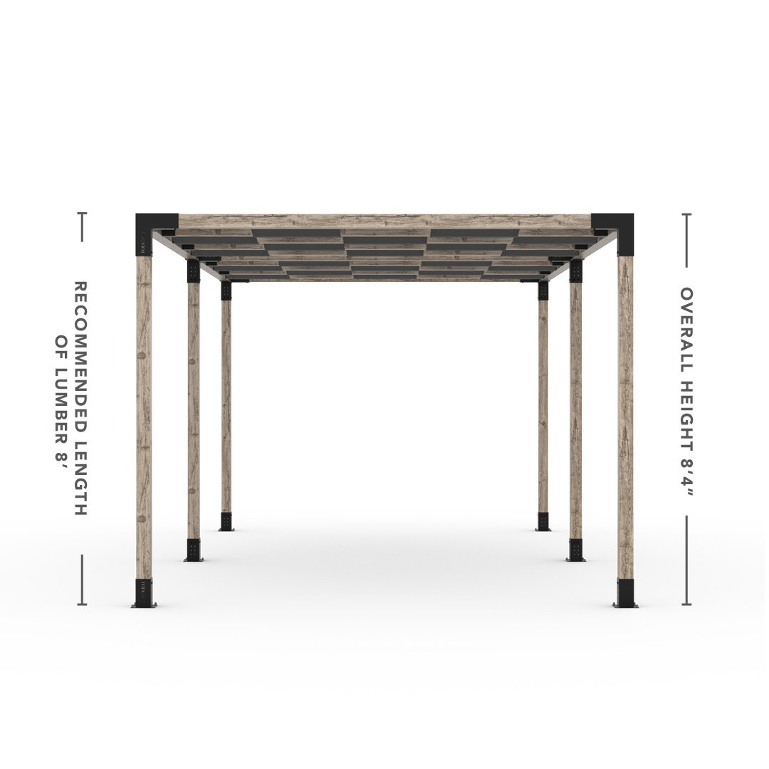 Toja Grid Double Pergola _10x20_graphite