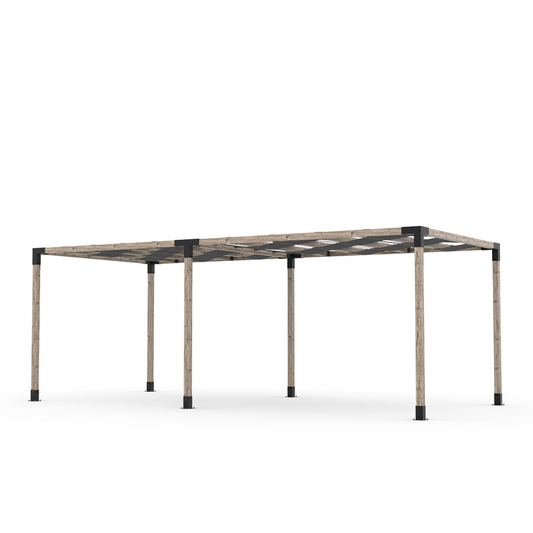 Toja Grid Double Pergola _10x22_graphite