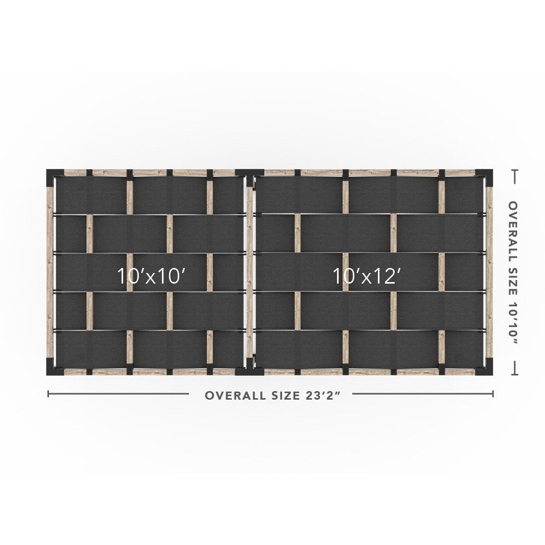 Toja Grid Double Pergola _10x22_graphite