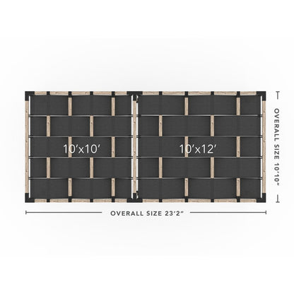 Toja Grid Double Pergola _10x22_graphite