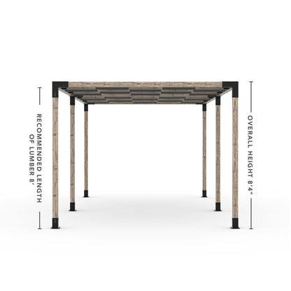 Toja Grid Double Pergola _10x22_graphite