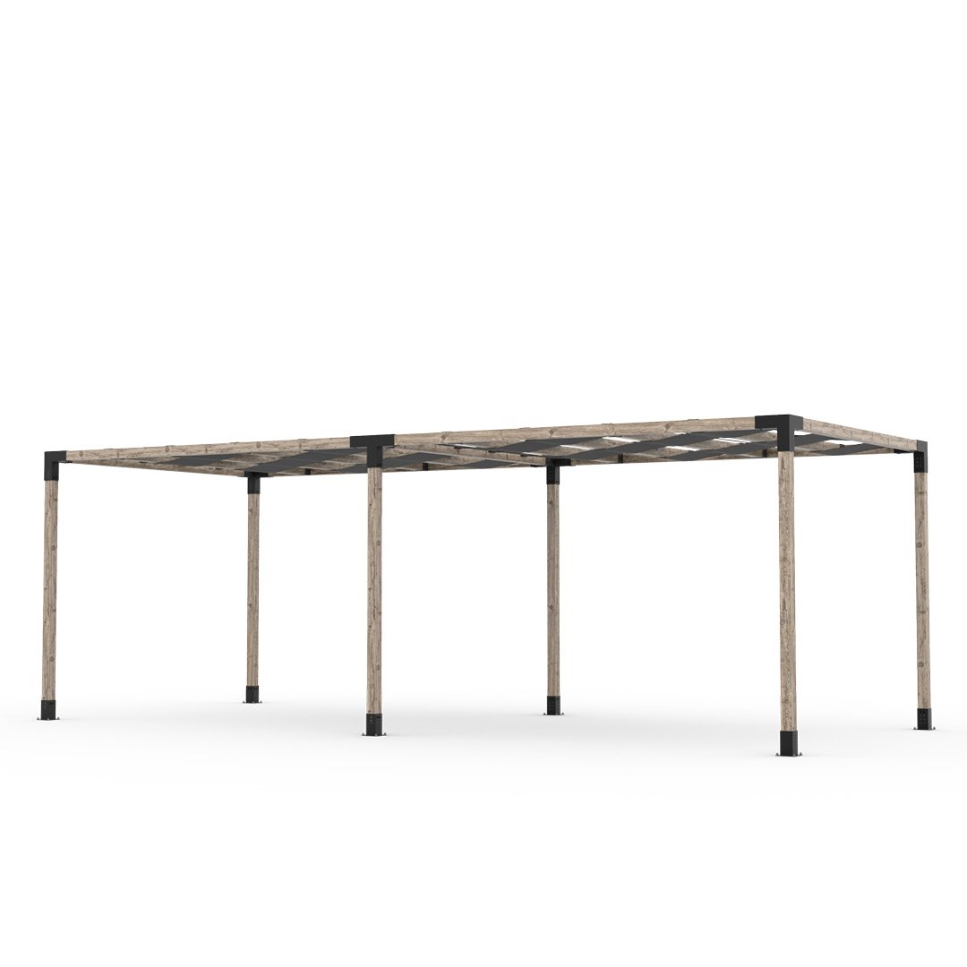 Toja Grid Double Pergola _10x24_graphite