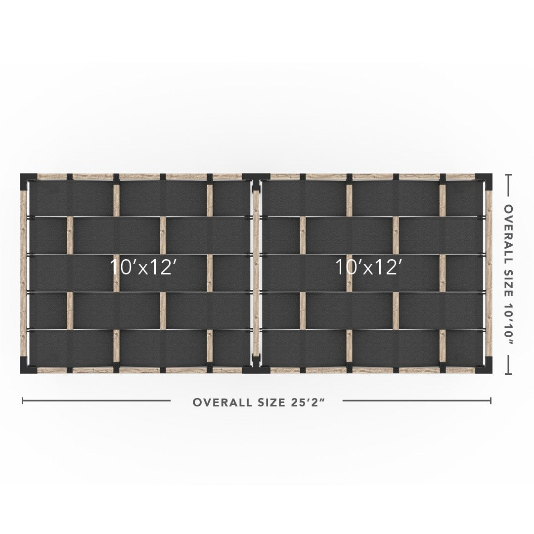 Toja Grid Double Pergola _10x24_graphite
