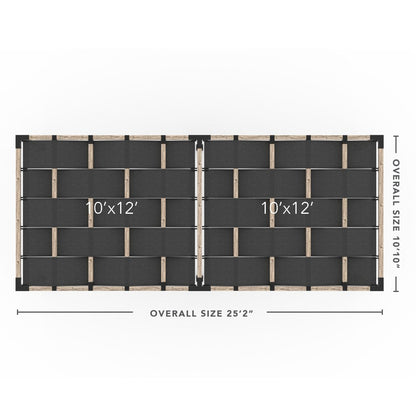 Toja Grid Double Pergola _10x24_graphite