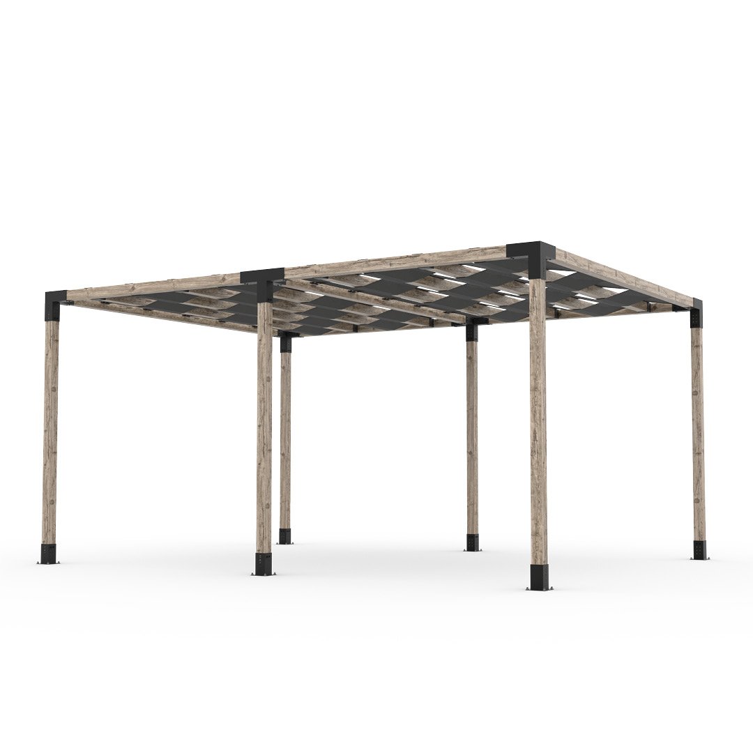 Toja Grid Double Pergola _12x16_graphite