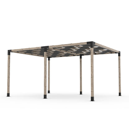 Toja Grid Double Pergola _12x16_graphite
