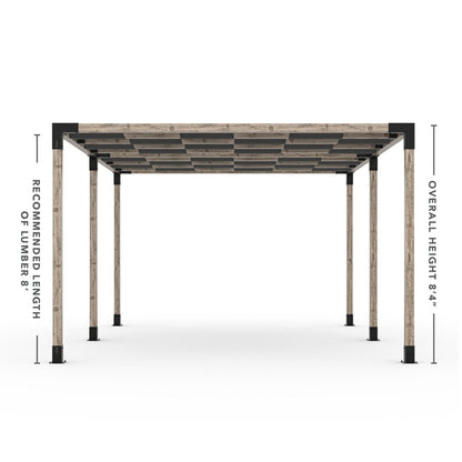 Toja Grid Double Pergola _12x16_graphite