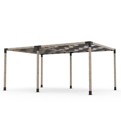 Toja Grid Double Pergola _12x18_graphite