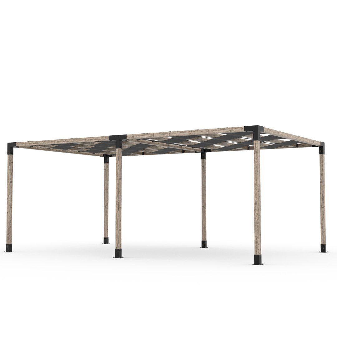 Toja Grid Double Pergola _12x20_graphite
