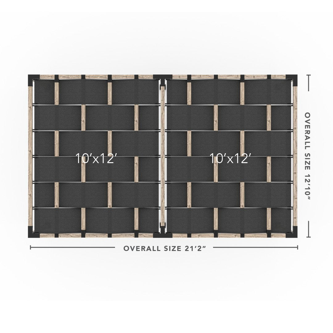 Toja Grid Double Pergola _12x20_graphite