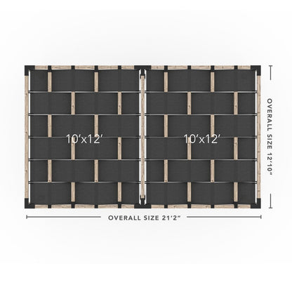 Toja Grid Double Pergola _12x20_graphite