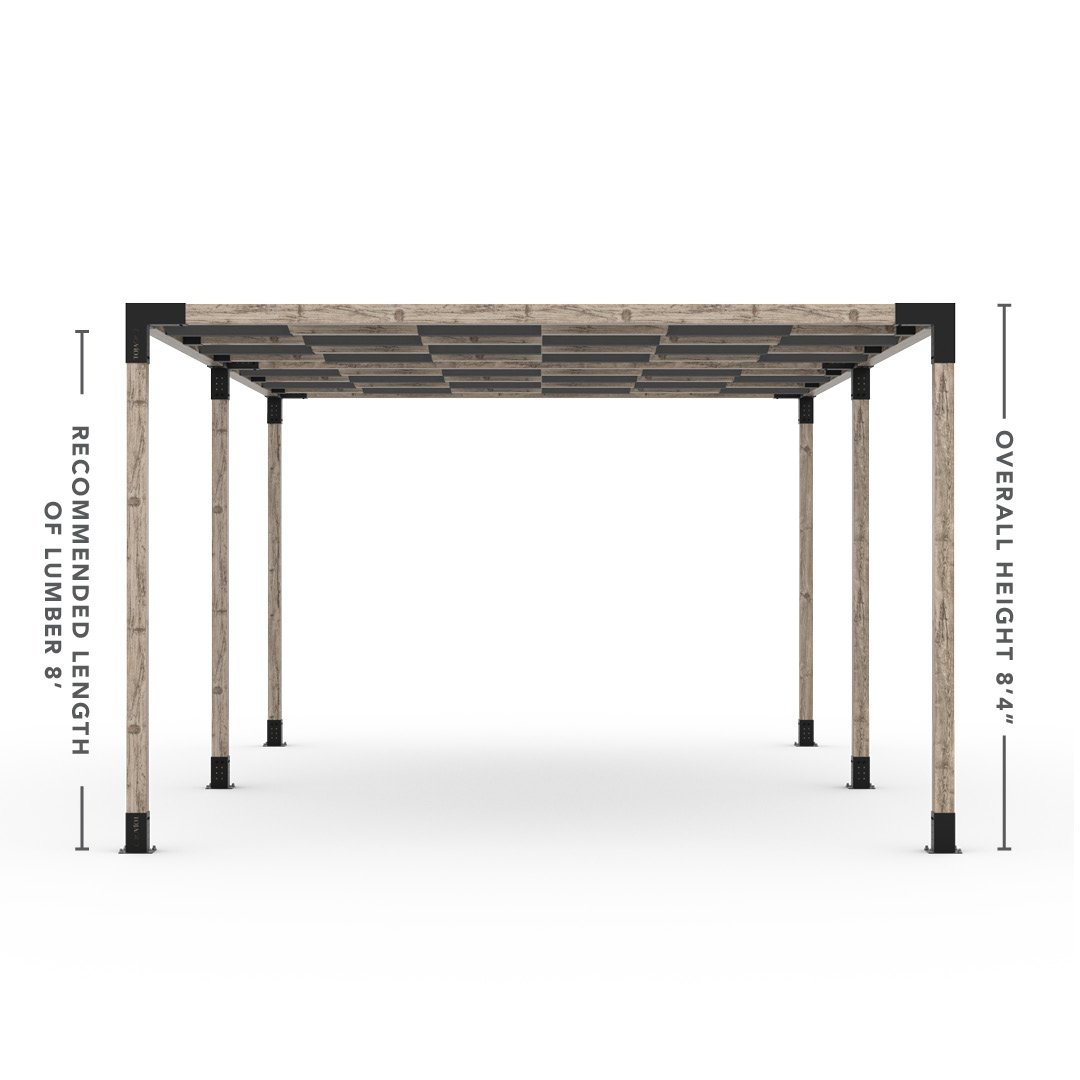 Toja Grid Double Pergola _12x20_graphite