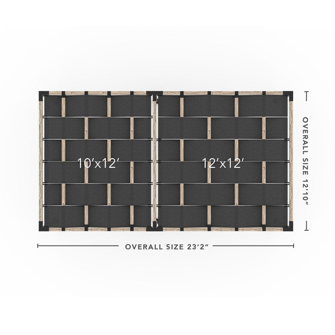 Toja Grid Double Pergola _12x22_graphite