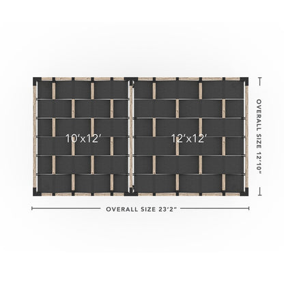 Toja Grid Double Pergola _12x22_graphite