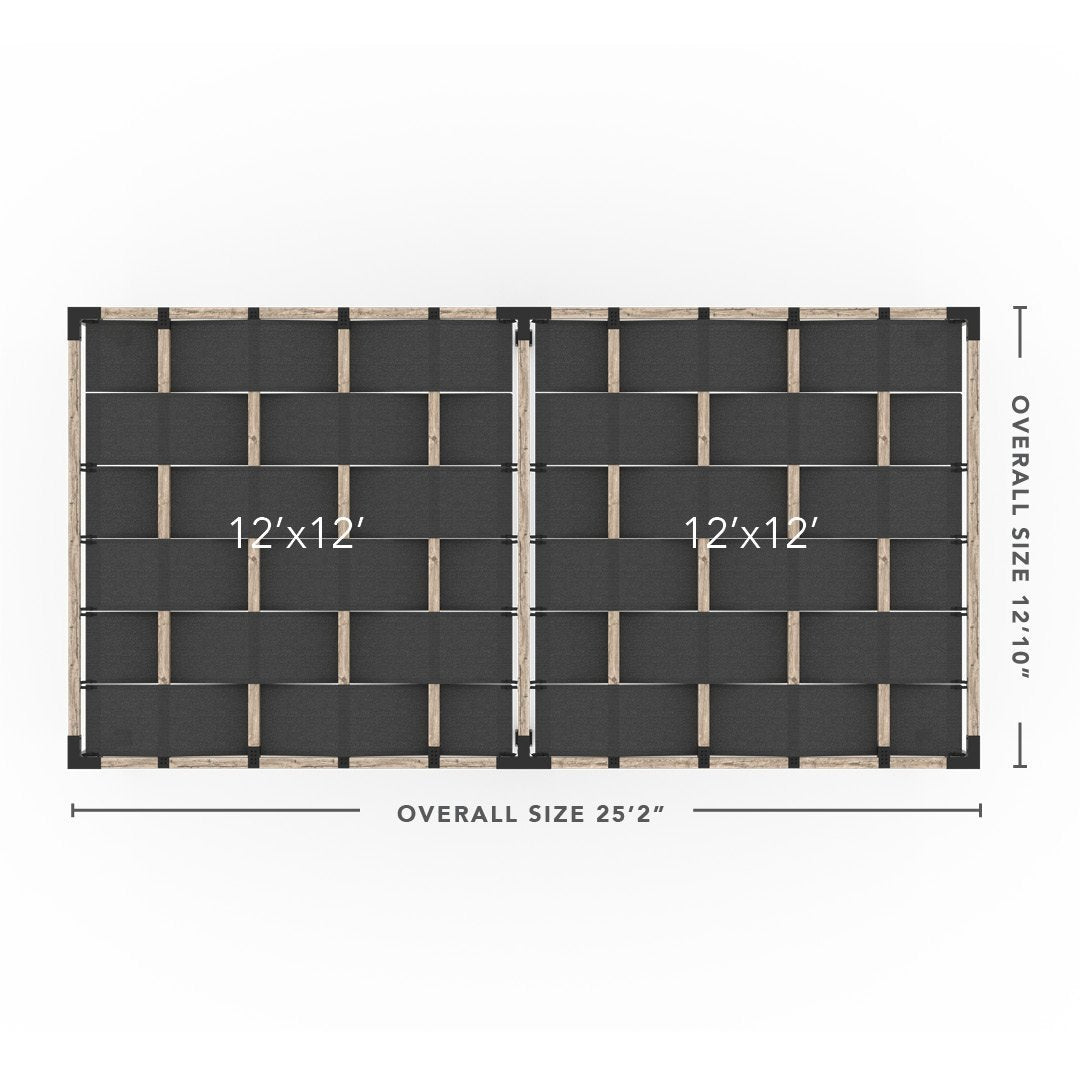 Toja Grid Double Pergola _12x24_graphite