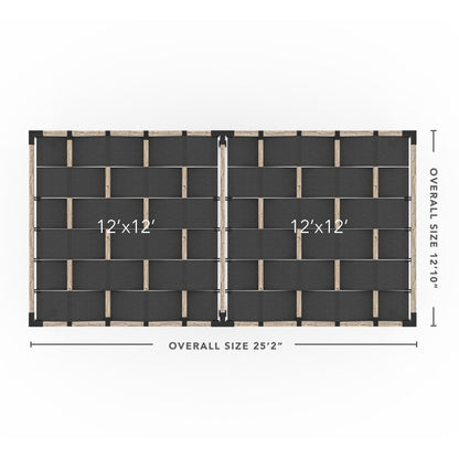 Toja Grid Double Pergola _12x24_graphite