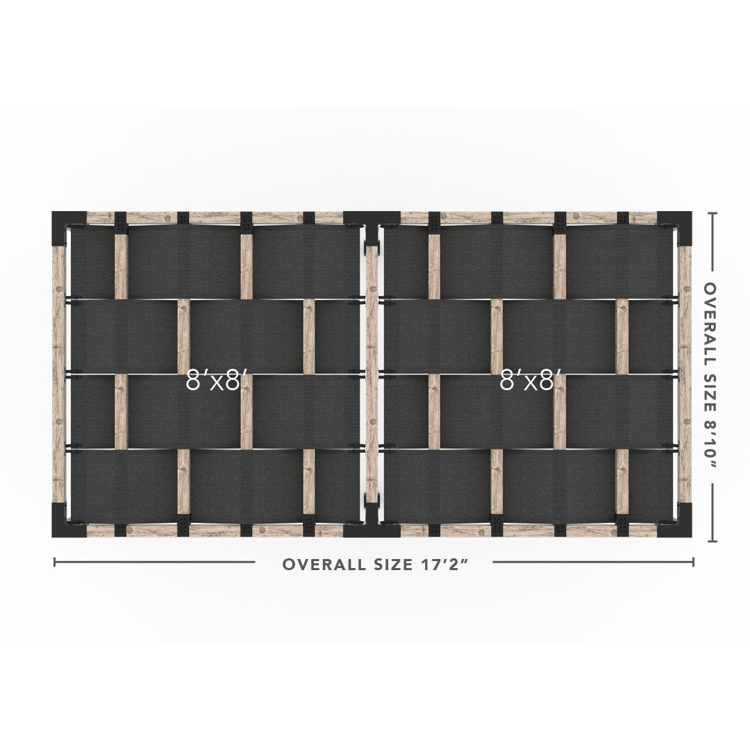 Toja Grid Double Pergola _8x16_graphite