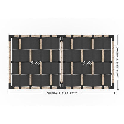 Toja Grid Double Pergola _8x16_graphite