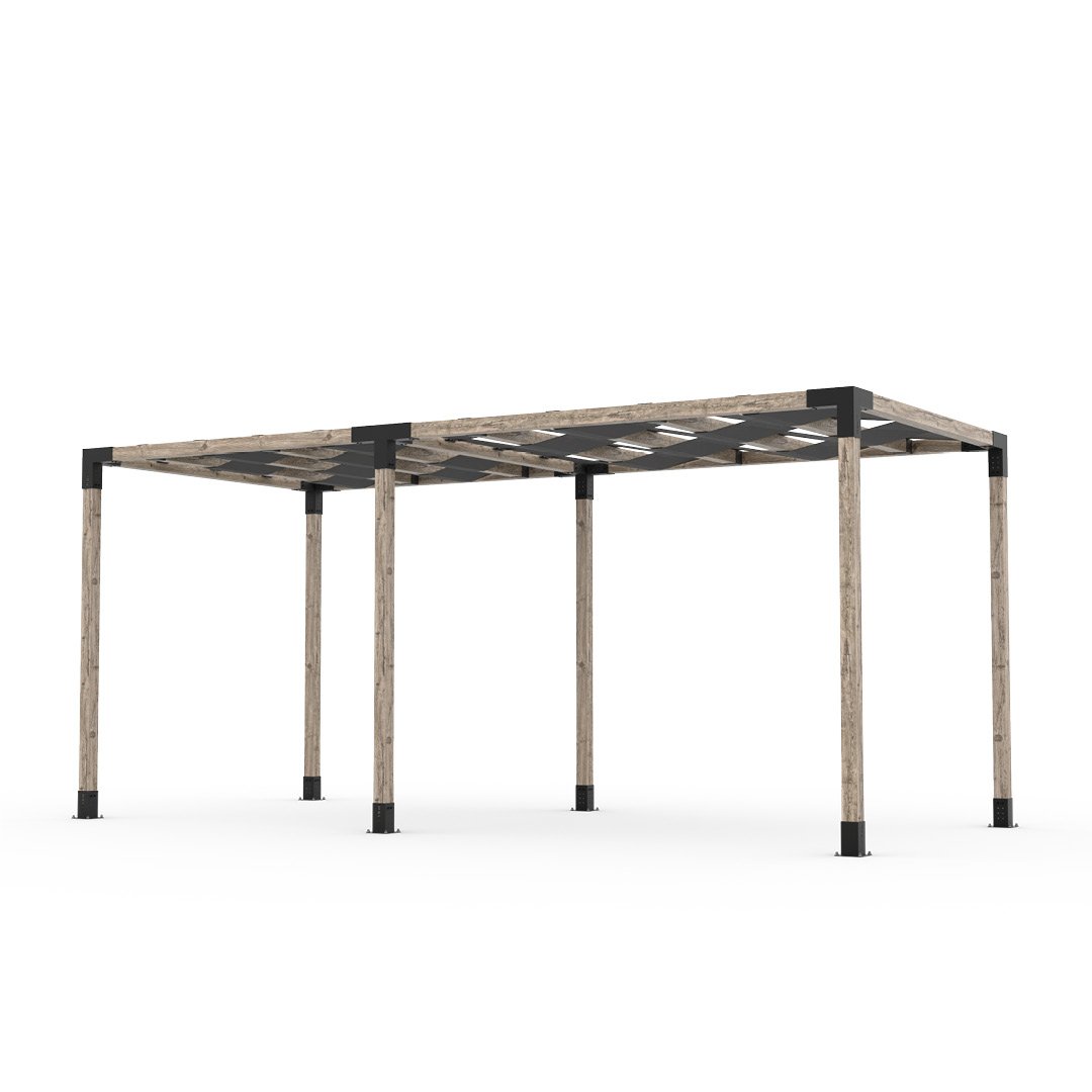 Toja Grid Double Pergola _8x18_graphite