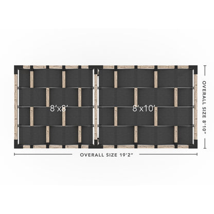 Toja Grid Double Pergola _8x18_graphite