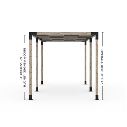 Toja Grid Double Pergola _8x18_graphite