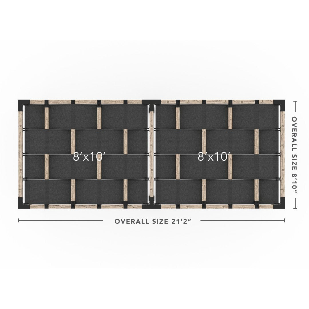 Toja Grid Double Pergola _8x20_graphite