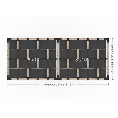 Toja Grid Double Pergola _8x20_graphite