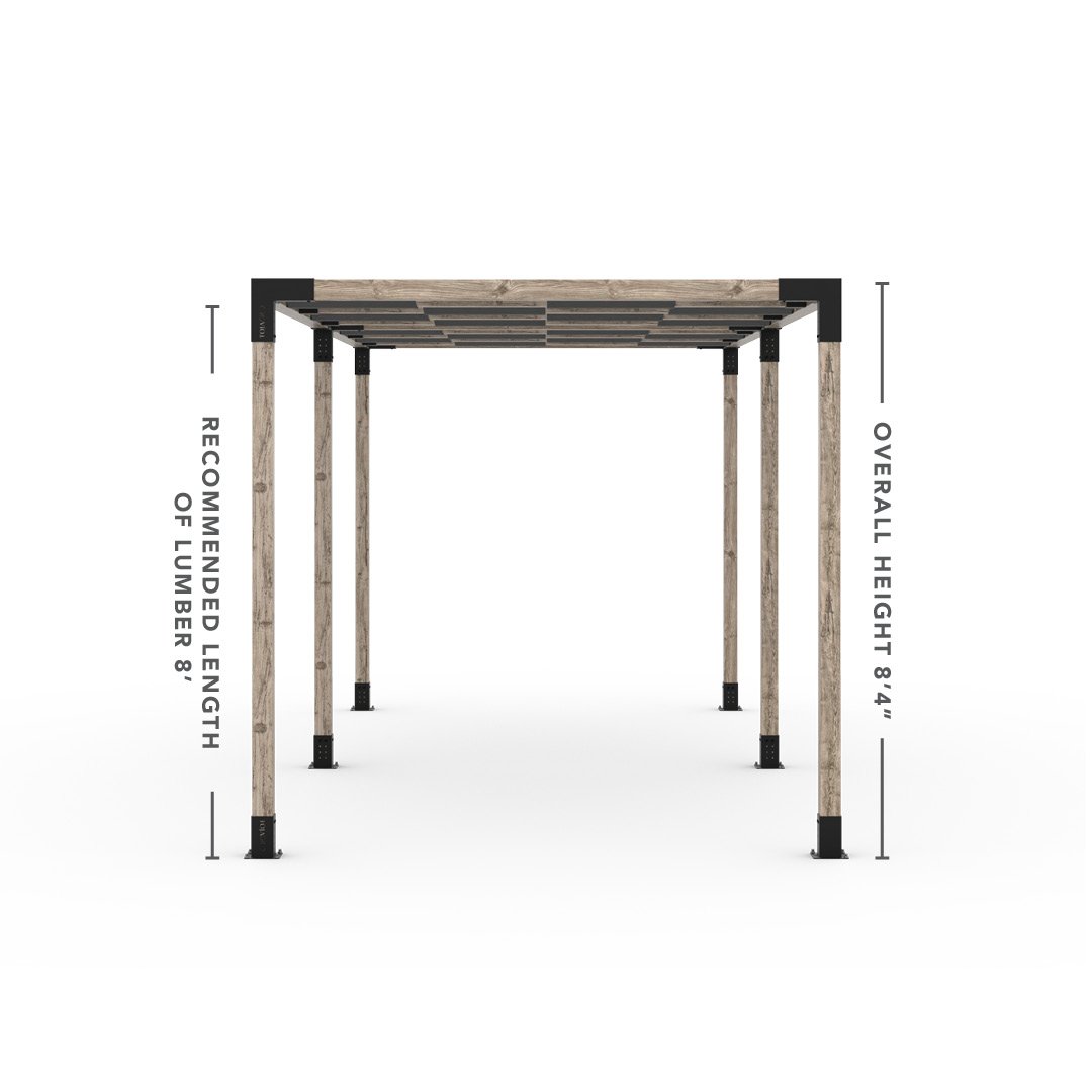 Toja Grid Double Pergola _8x20_graphite
