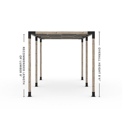 Toja Grid Double Pergola _8x20_graphite