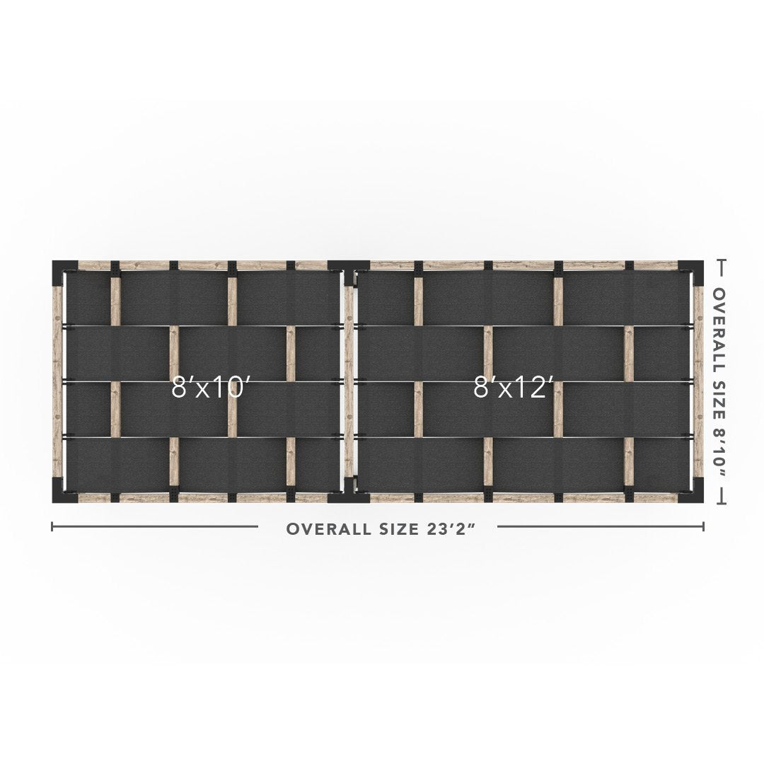 Toja Grid Double Pergola _8x22_graphite